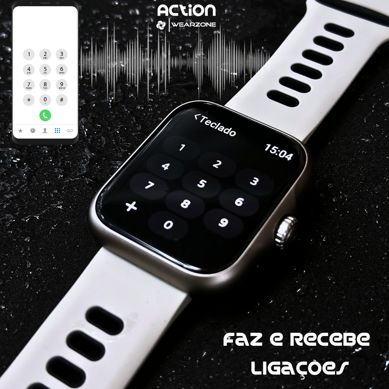 SMARTWATCH ACTION WEARZONE | A PROVA D'ÁGUA, GPS INTEGRADO