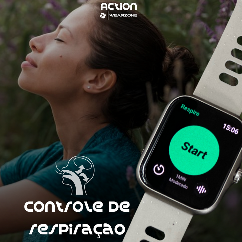 SMARTWATCH ACTION WEARZONE | A PROVA D'ÁGUA, GPS INTEGRADO