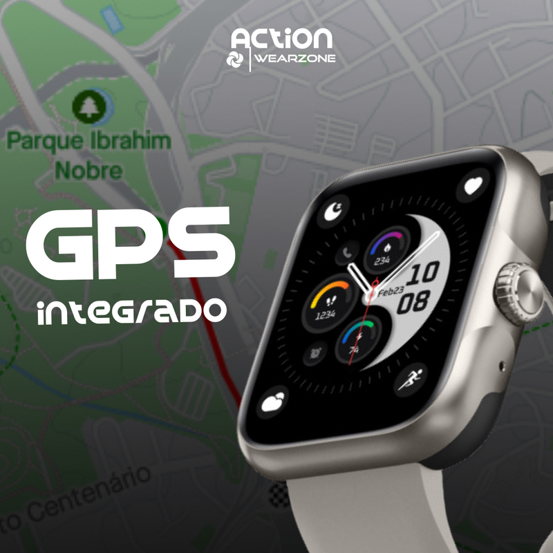 SMARTWATCH ACTION WEARZONE | A PROVA D'ÁGUA, GPS INTEGRADO