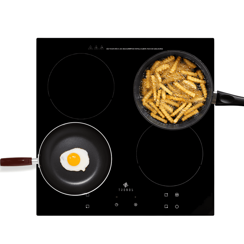 Fogão Cooktop de Indução 4 Bocas Tronos IF7210B3-CC 220V - Mesa Vitrocerâmica, 7200W, Controle Touch