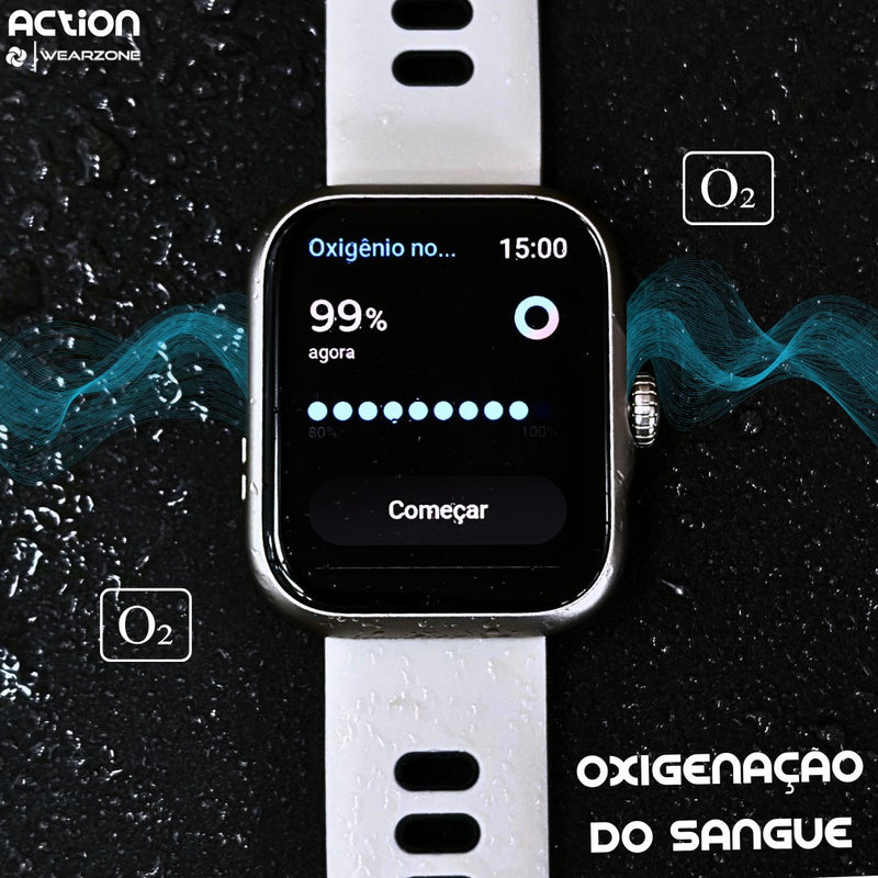 SMARTWATCH ACTION WEARZONE | A PROVA D'ÁGUA, GPS INTEGRADO
