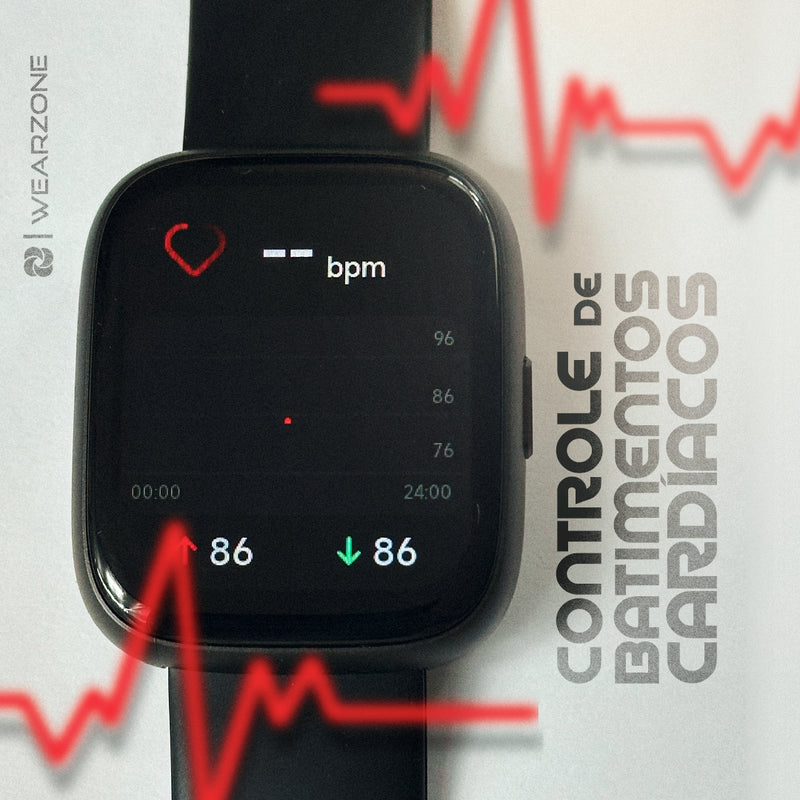 SMARTWATCH PULSE WEARZONE | A PROVA D'ÁGUA, ALEXA integrada, Até 7 Dias de Bateria