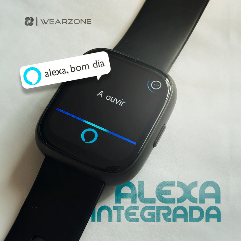 SMARTWATCH PULSE WEARZONE | A PROVA D'ÁGUA, ALEXA integrada, Até 7 Dias de Bateria