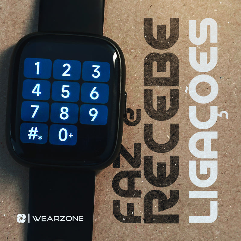 SMARTWATCH PULSE WEARZONE | A PROVA D'ÁGUA, ALEXA integrada, Até 7 Dias de Bateria