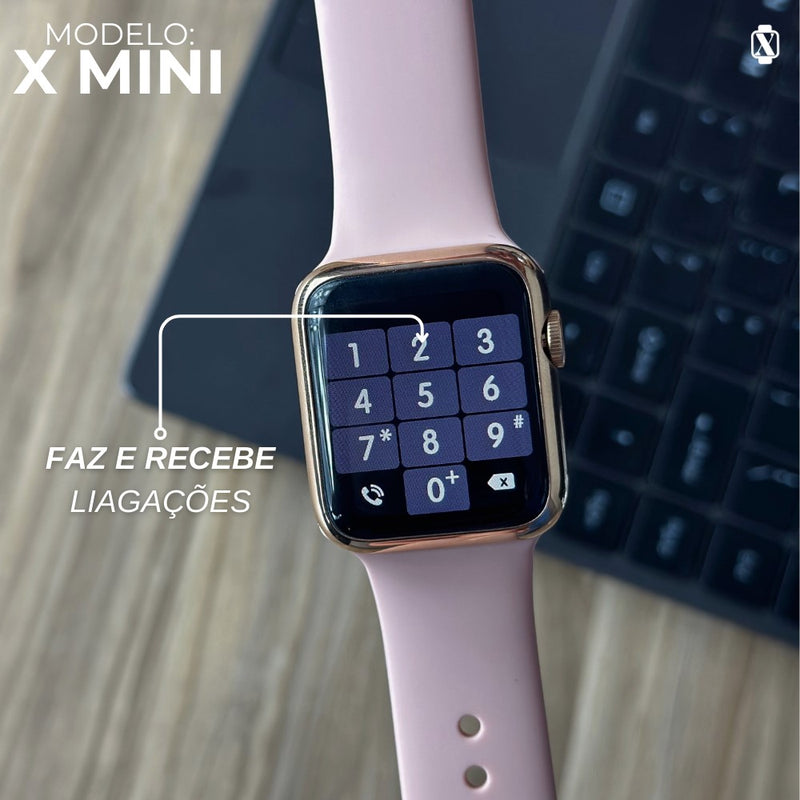 SMARTWATCH  X MINI 38mm + BRINDES + FRETE GRÁTIS + 6X SEM JUROS