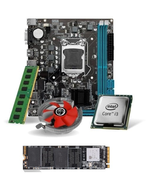 Kit Pl Mãe H110 + Proc. I3 7100 + Mem. 8gb Ddr4 + Cooler + M.2 256gb